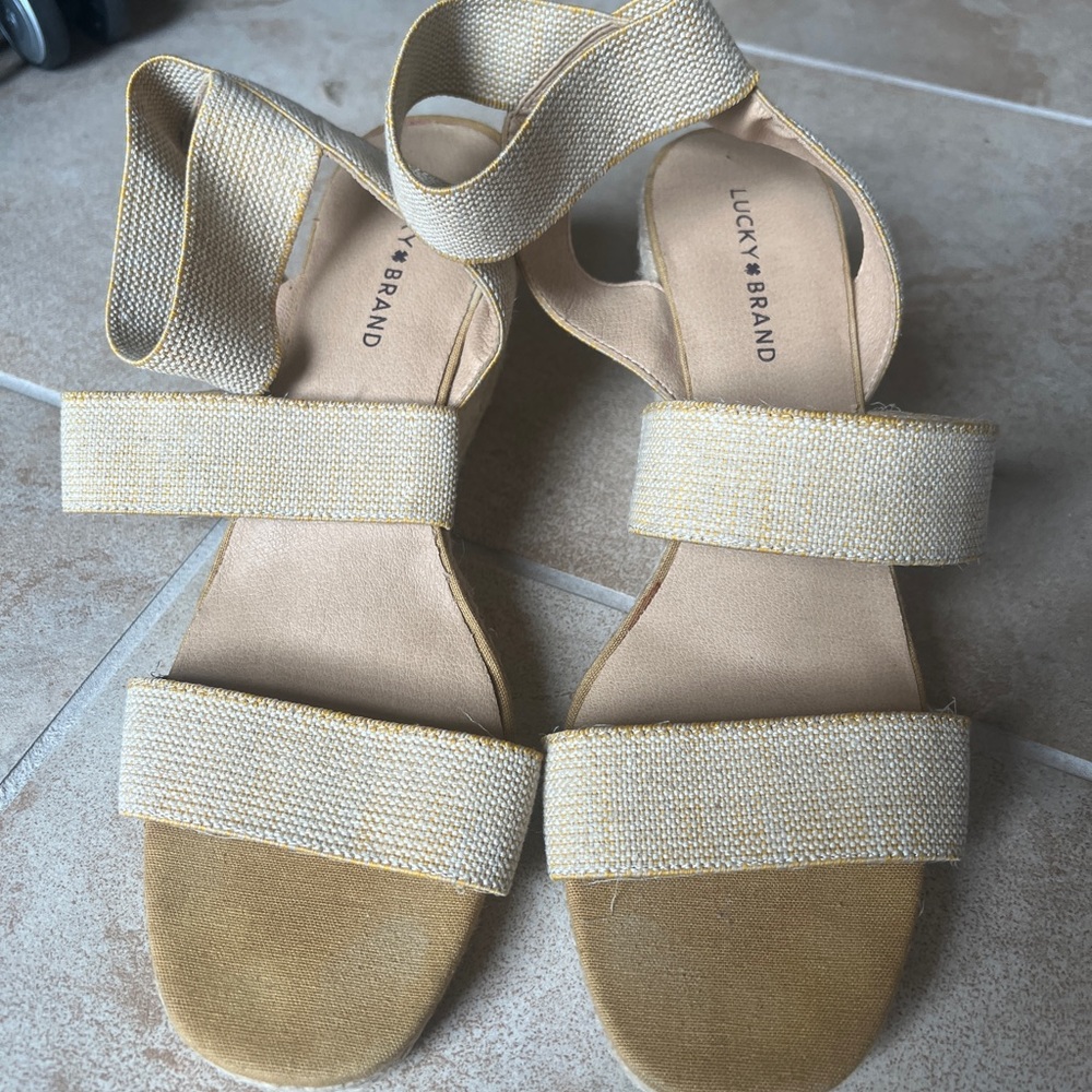 Lucky sandal wedges women’s 12, worn once - Picture 2 of 4